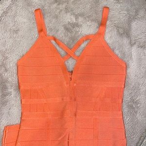 Bebe Coral Bandage Dress